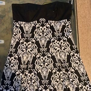 Black and white formal dress